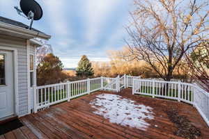 View of wooden deck