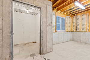 View of unfinished basement
