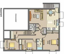 View of room layout
