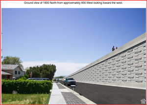 View of future bridge wall.