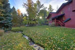 View of yard with stairs