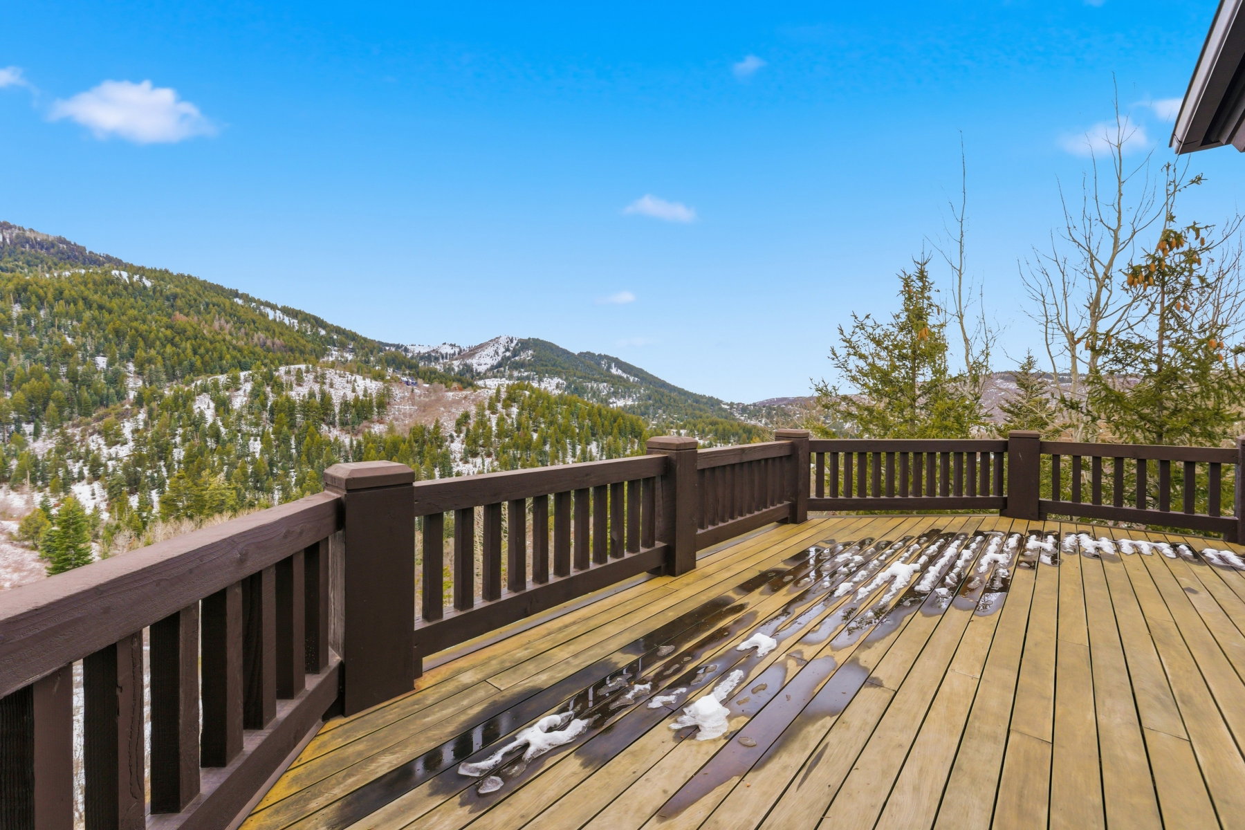 Deck with a mountain view