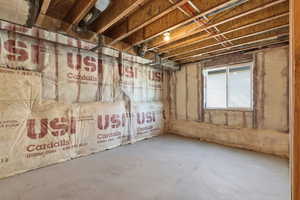 View of below grade area