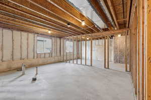 View of below grade area