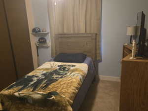 Carpeted bedroom