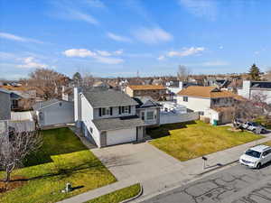Aerial view of residential area