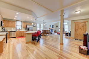Spacious open plan kitchen, dining & living areas