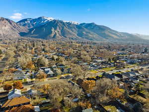 Mountain view with nearby suburban area