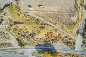 Aerial view of sparsely populated area