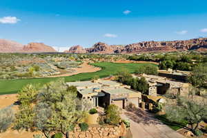 Mountain view featuring a golf course