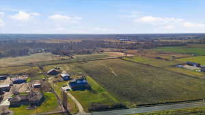 Aerial view of sparsely populated area