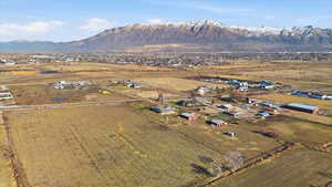 View of rural area with a mountain backdrop