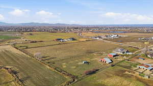 Aerial view of sparsely populated area