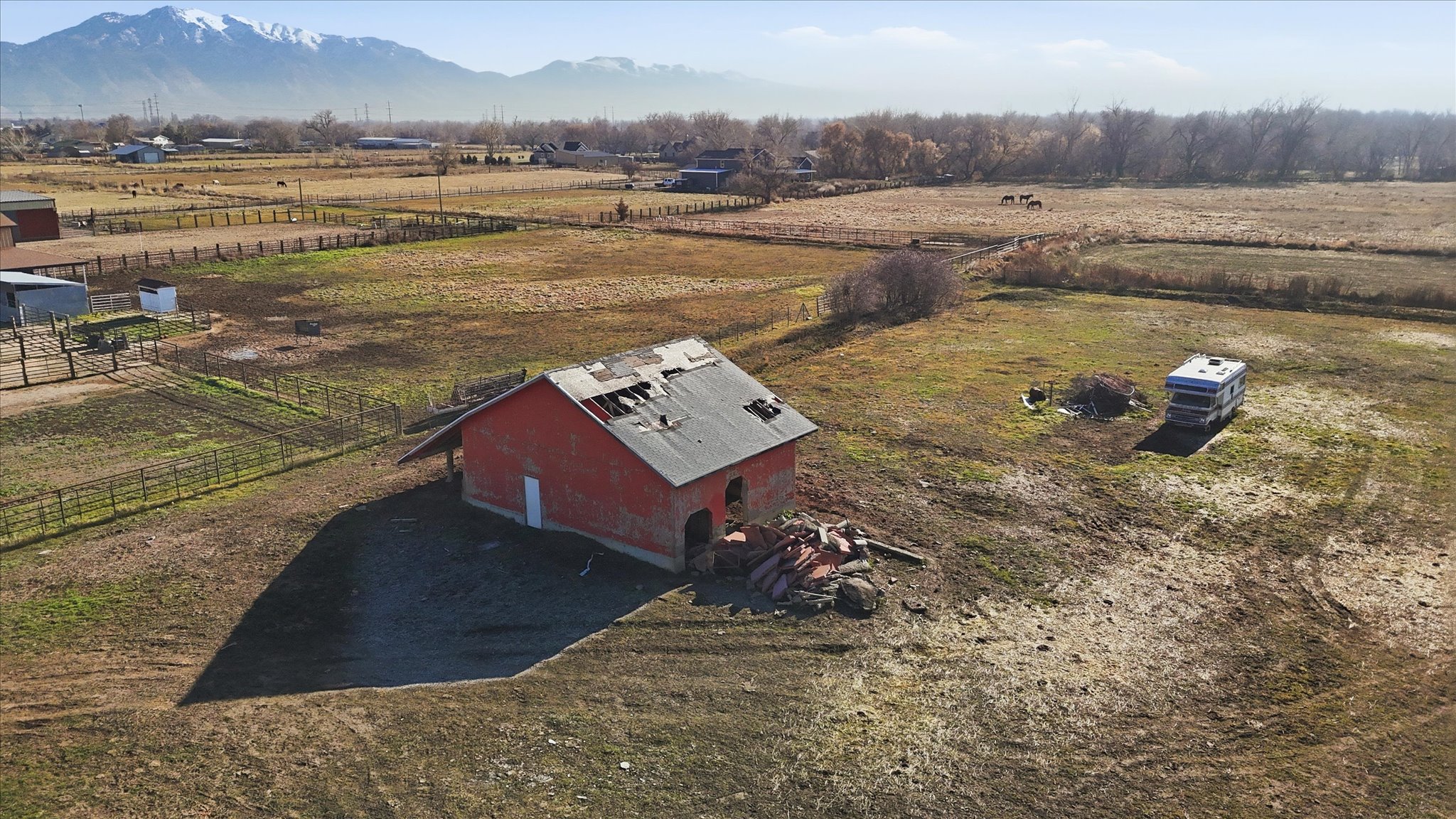 View of rural area with mountains