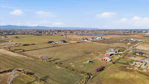Aerial view of sparsely populated area