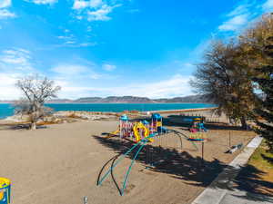 Water view with mountains