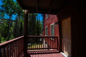 View of wooden terrace