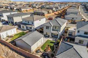 Aerial view of residential area
