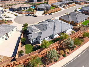 Aerial view of residential area
