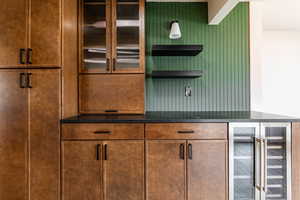 Bar in the kitchen and dining area.