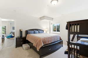 Bedroom featuring carpet flooring