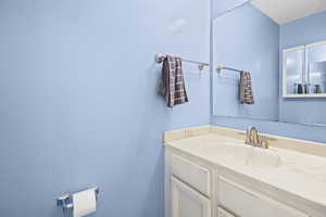 Bathroom featuring vanity