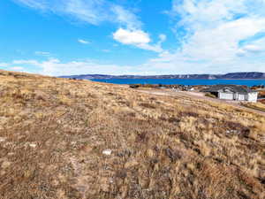 Water view with a mountain backdrop