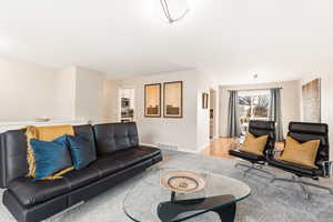 Living area with baseboards