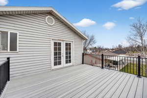 Deck with french doors
