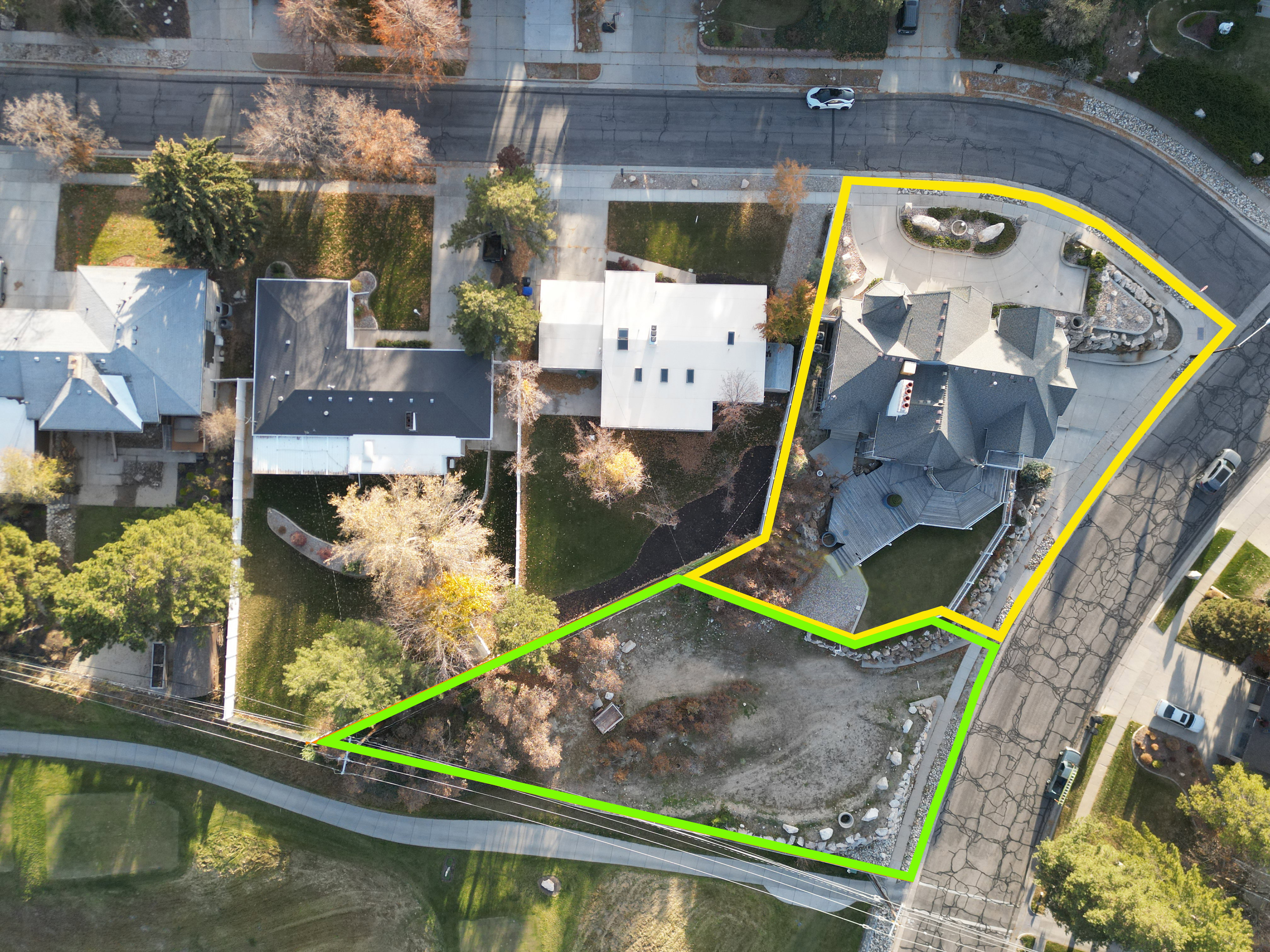 NEW and CORRECT Property Boundary showing existing fence.
