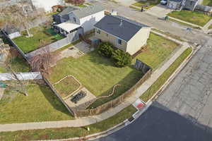 Aerial view of residential area