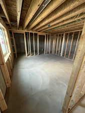 View of below grade area