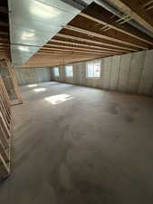 View of below grade area