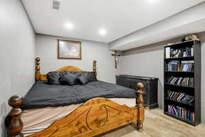 Bedroom featuring recessed lighting