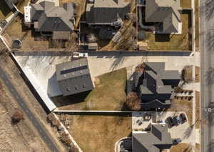 Aerial view of residential area