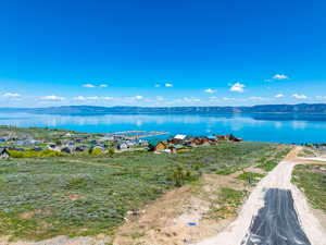 Water view featuring a mountainous background
