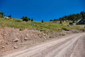 View of dirt / gravel road with a rural view
