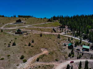Aerial overview of property's location featuring rural landscape