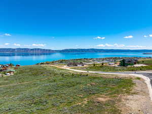 Water view featuring mountains
