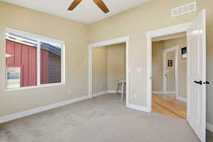 Bedroom 3 with large closet nook for desk or office