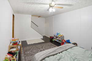Bedroom with a ceiling fan
