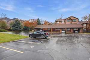 View of uncovered parking lot