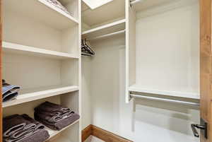 View of walk in closet