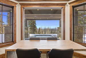 Dining room with healthy amount of natural light