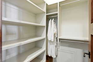View of walk in closet