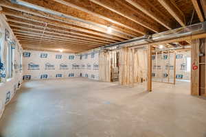 View of below grade area