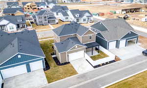 Aerial view of residential area