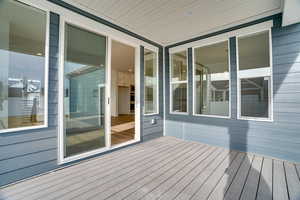 View of wooden terrace