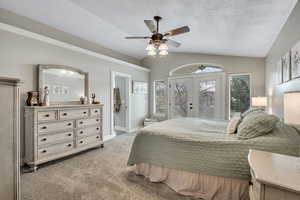 Primary Bedroom w/ French Doors to Backyard and VIEWS!