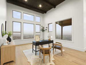 Dining area or home office, located off of the living room.